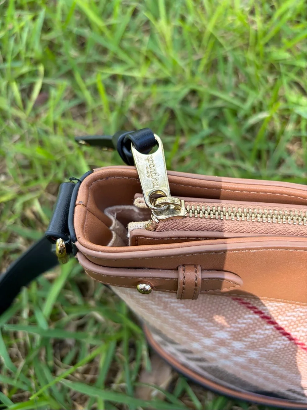 Spartina 449 Daufuskie Nova Plaid Check Shoulder Bag